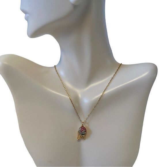 Kate Spade Ice Creme Sundae Gold Toned Pendant Necklace. - Picture 2 of 5